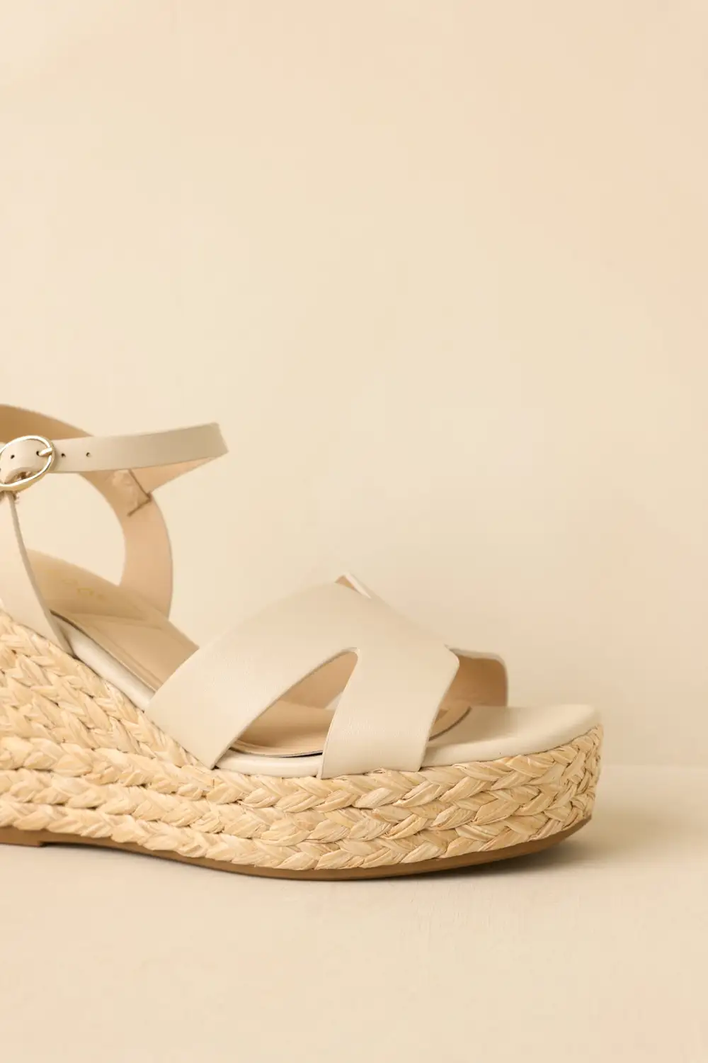 Woven White Leather High-Heeled Sandals