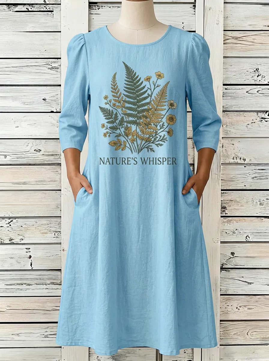 Nature Lover Fern And Wildflower Dress