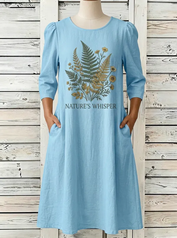 Nature Lover Fern And Wildflower Dress