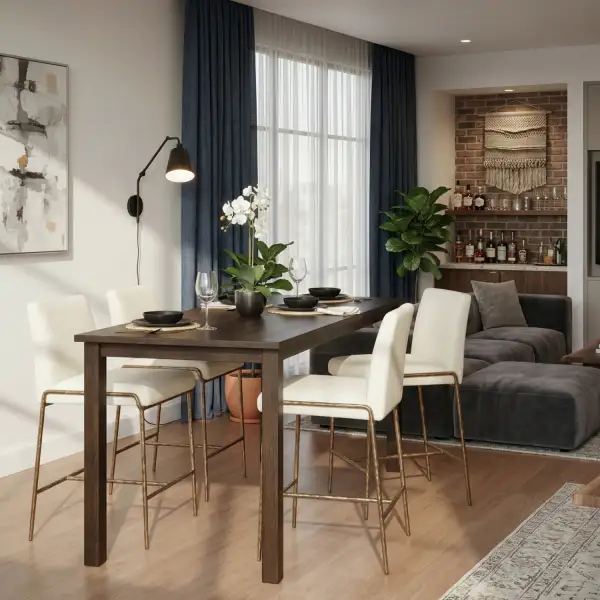 Classic Curved Counter Stool