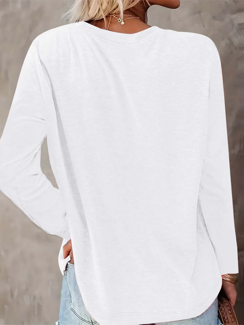 Boho Sun Face V-Neck Tee