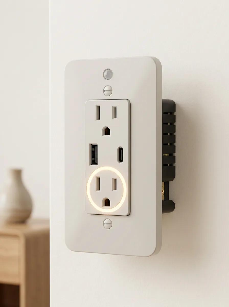 Modern Minimalist LED Night Light Outlet Cover