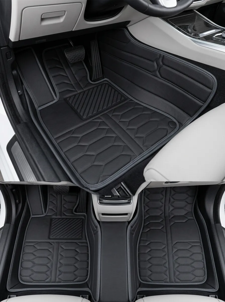 Hexagon Stitched Car Floor Mats