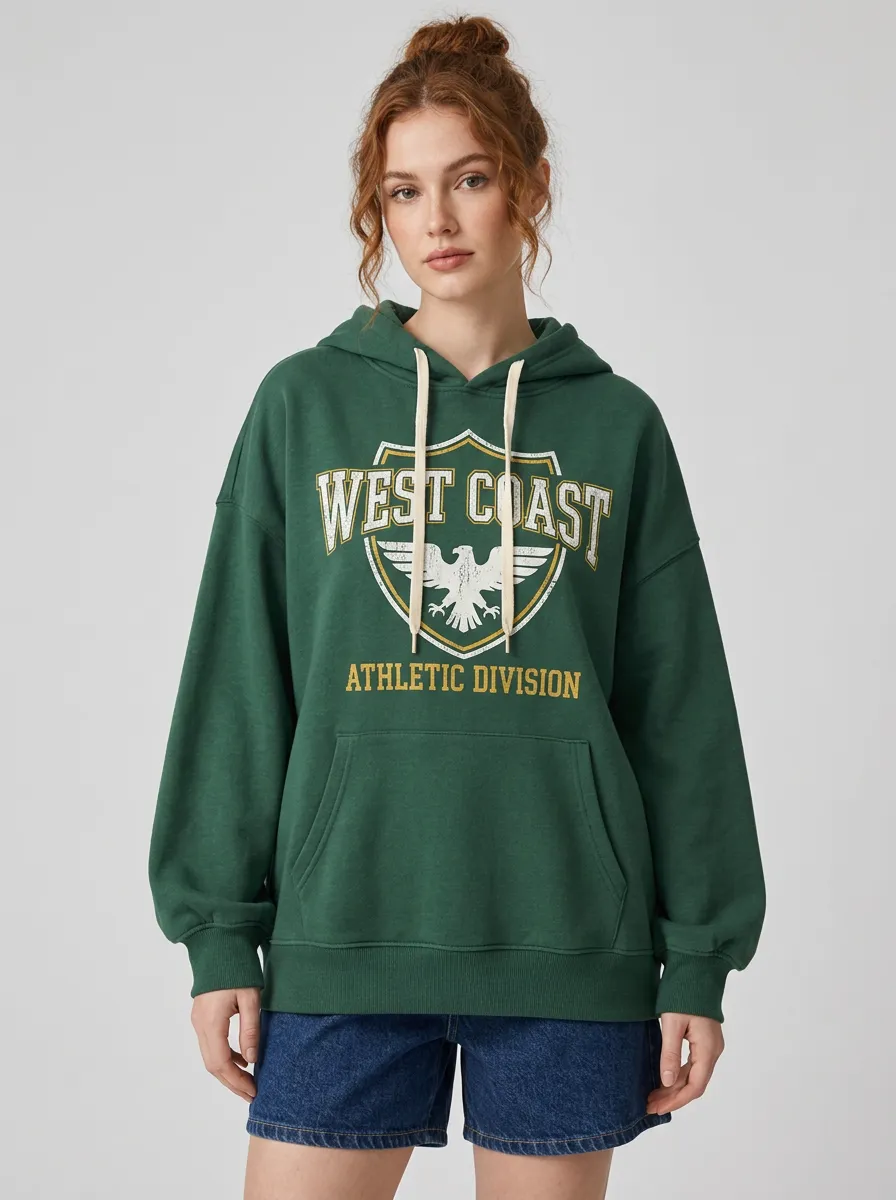 Women's West Coast Athletic Division Eagle Shield Printed Hoodie