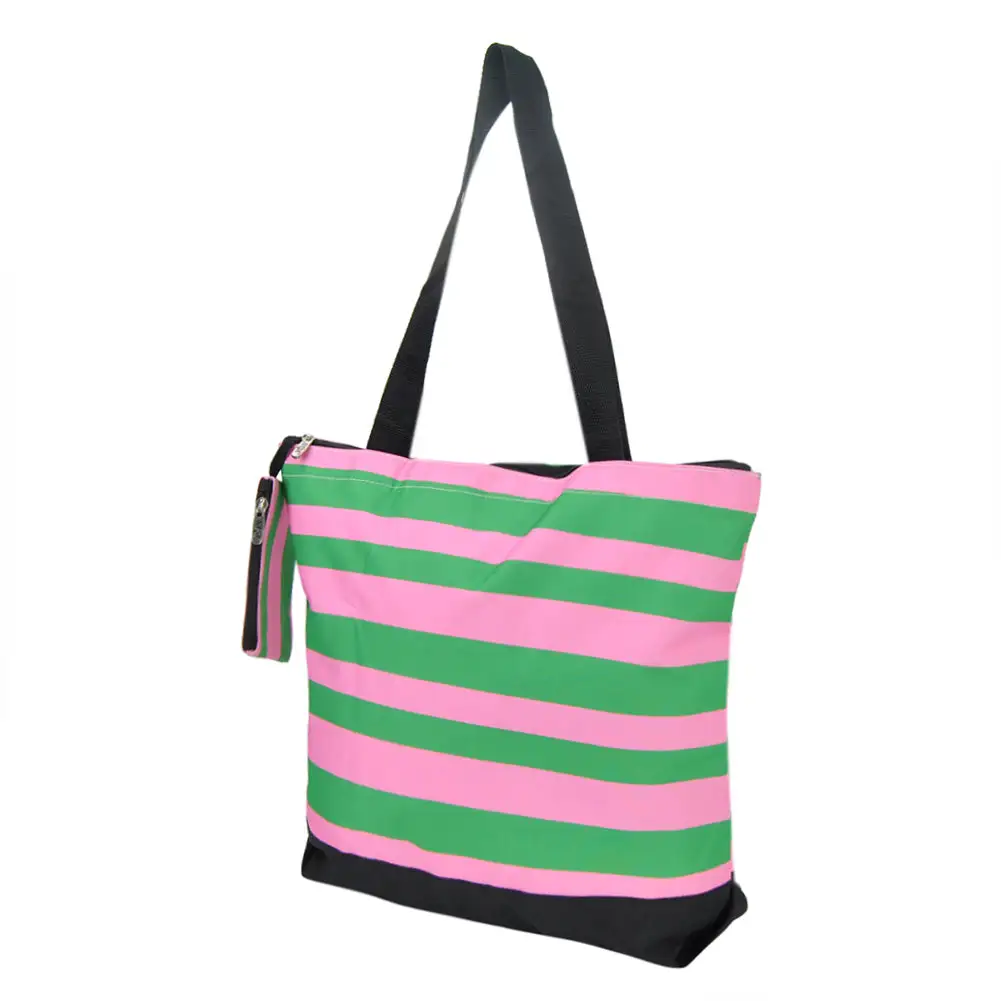 Peppermint Print Canvas Tote Bag