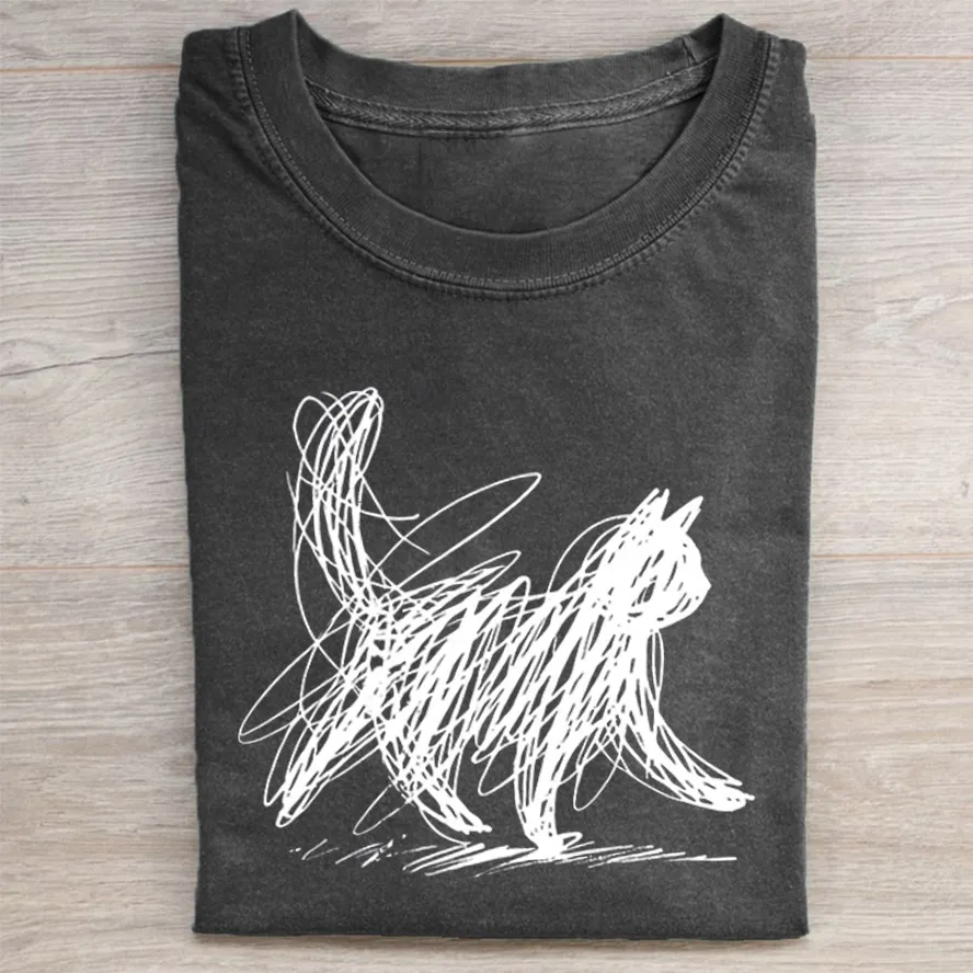 Minimalist Cat Tee