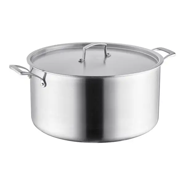 Deep Tri Ply Stainless Steel Stock Pot with Cover