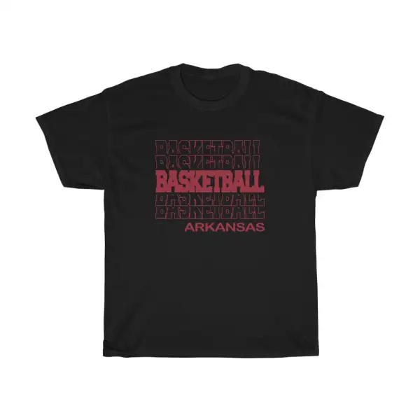 Basketball Arkansas in Modern Stacked Lettering