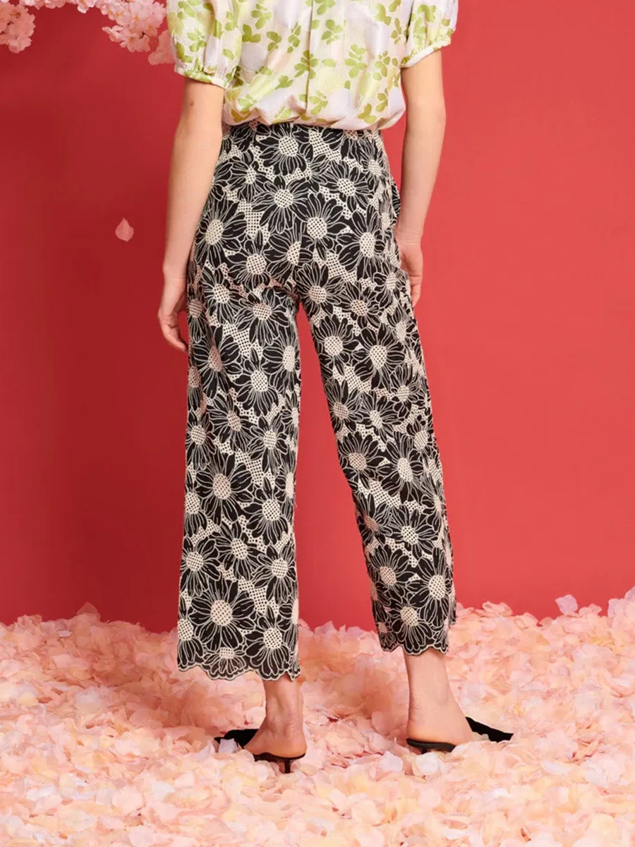 Flower Haze Wide Leg Trousers