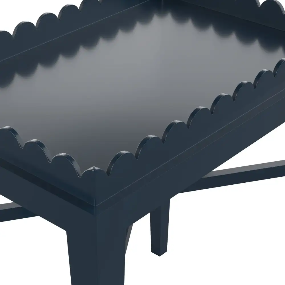 Modern Scalloped Side Table
