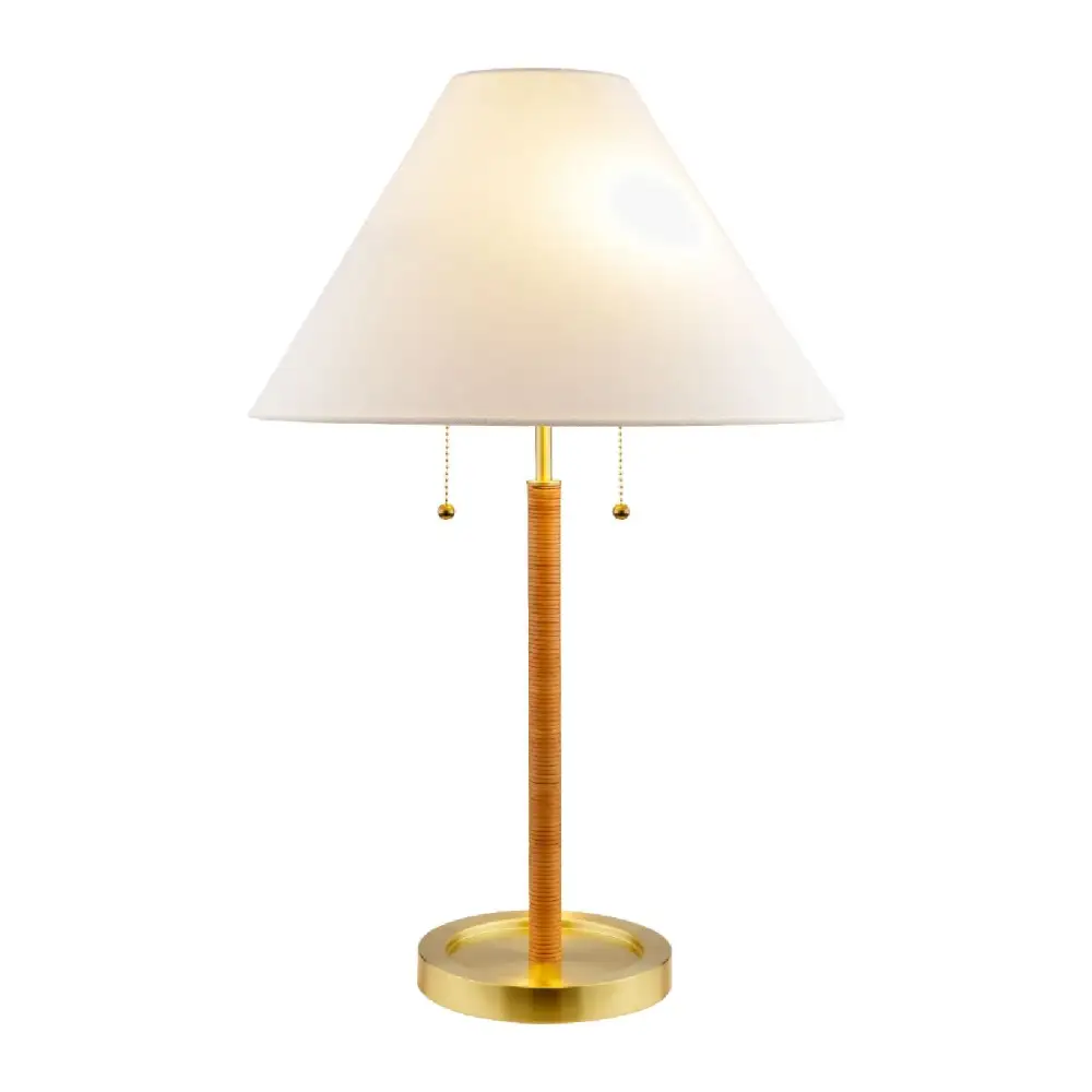 Linen Pull-Switch Table Lamp