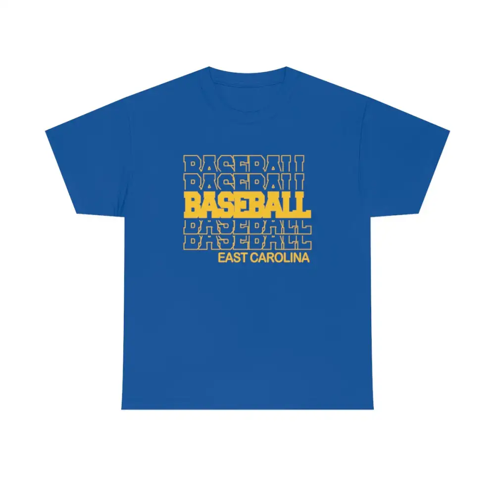 Baseball East Carolina in Modern Stacked Lettering