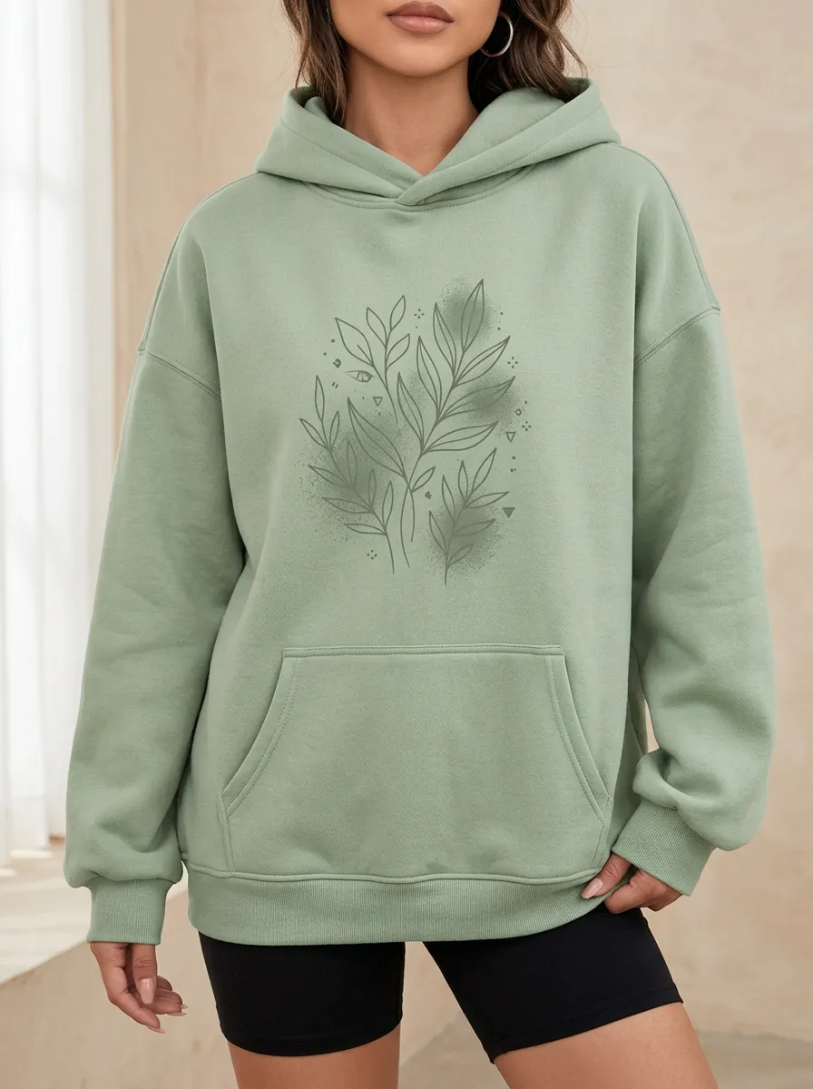 Botanical Nature Leaf Hoodie