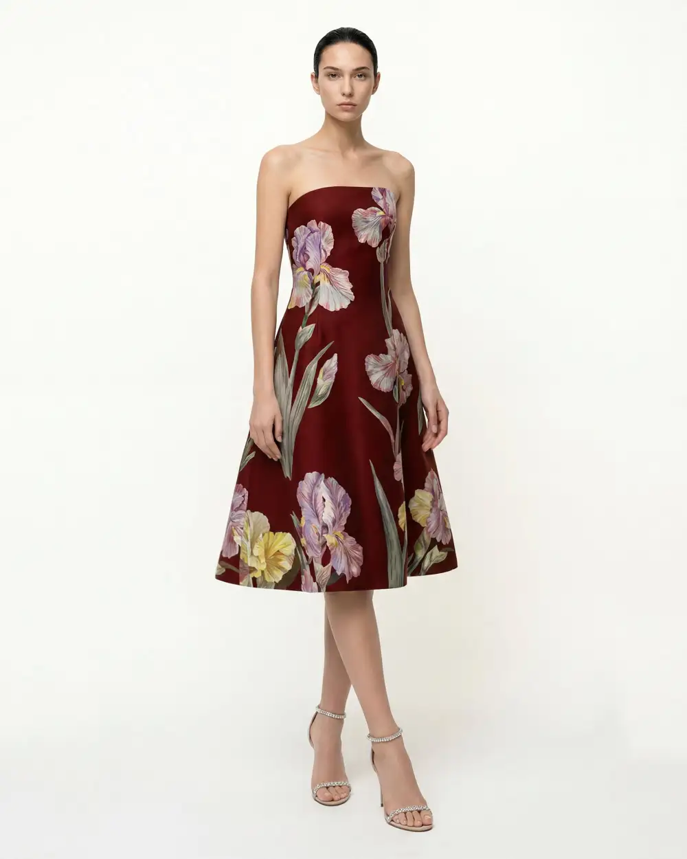iris-floral-print-strapless-a-line-dress