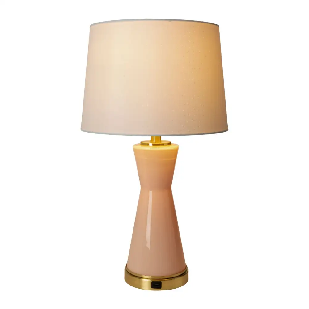 Modern Glass Metal Iron Table Lamp