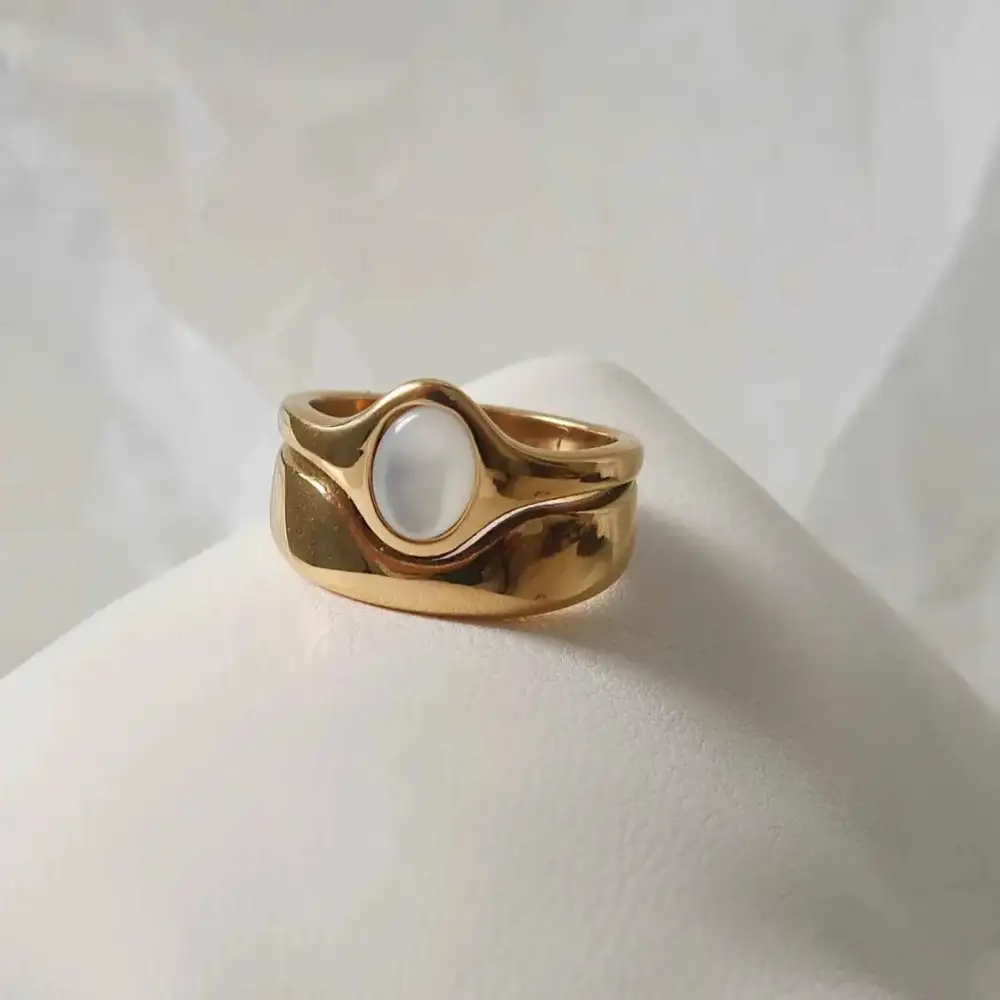 Modern Textured Band Ring