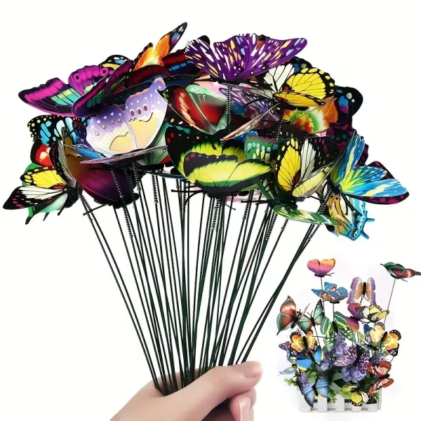 Vibrant Butterfly Plant Decor