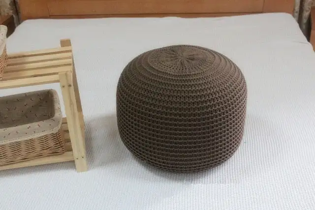 Knitted Boho Round Decorative Cushion