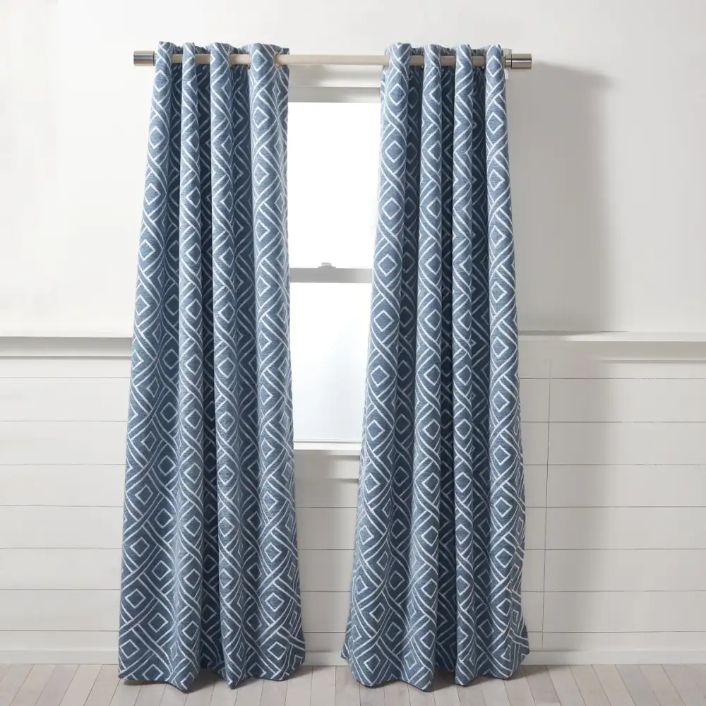 Geometric Eyelet Modern Window Treatment