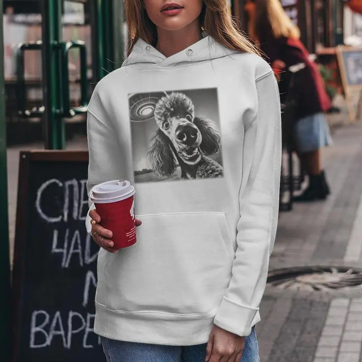 Vintage Poodle Selfie Women Hoodie