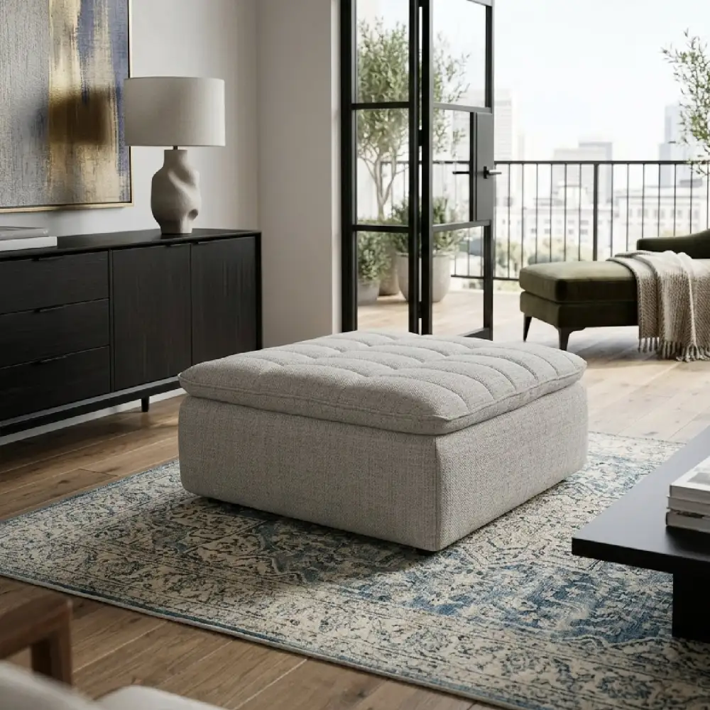 Grid Channeled Ottoman