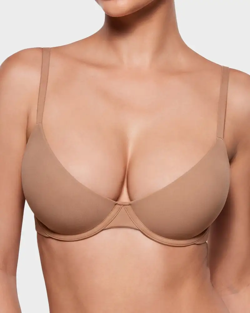 Seamless Push-Up Deep V Bra