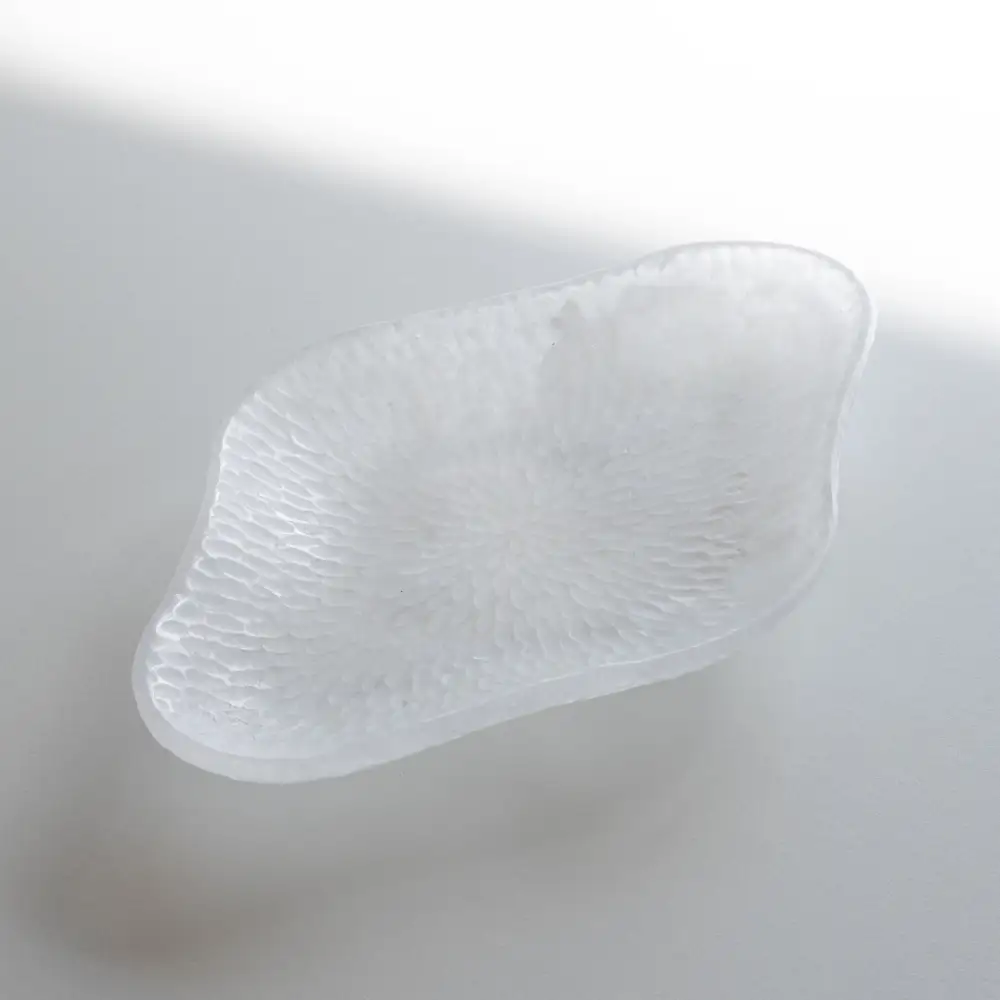 Textured Glass Serving Plate