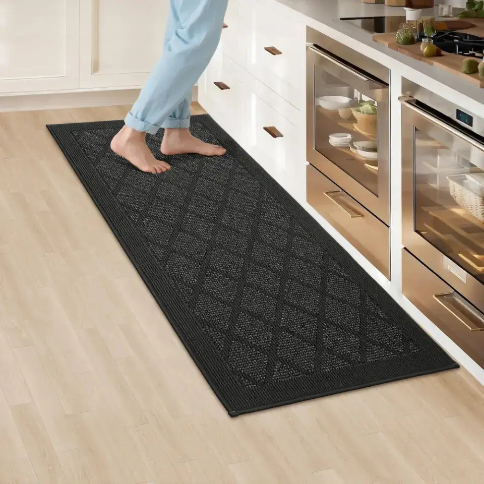 Diamond Texture Kitchen Rug Set