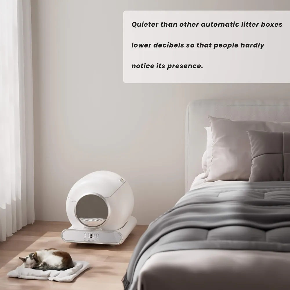 High-Tech Self-Cleaning Cat Litter Box with App Control, Cat Helper for Remote Litter Maintenance