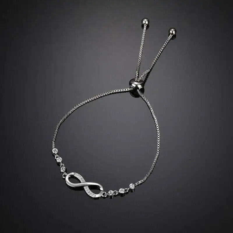 Women's Infinity Symbol Zirconia Paved Bracelet