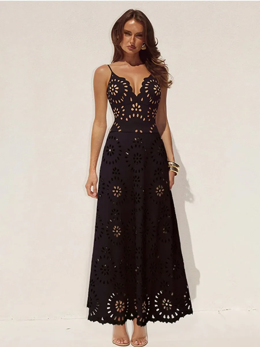 Emilia Cutting Flower Hollow Two Piece Set