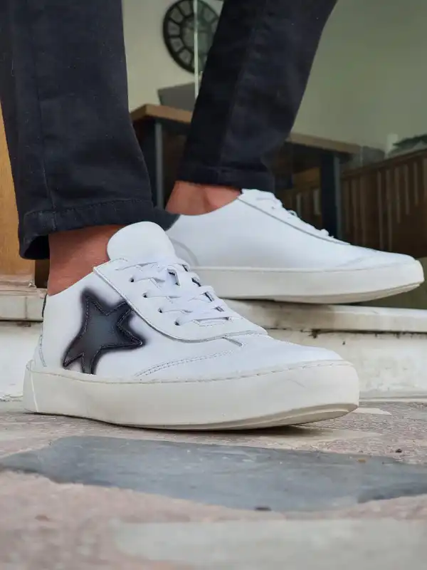Star Mid-Top Lace Up Sneakers