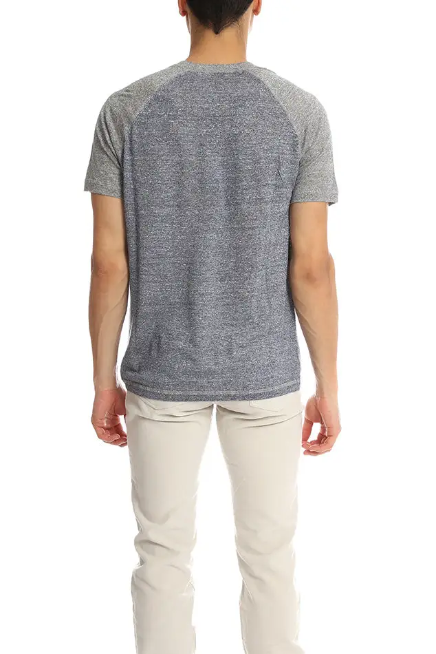 Short Sleeve V-Neck Henley T-Shirt