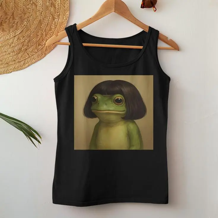 Frog Face With Bob Haircut Women Tank Top