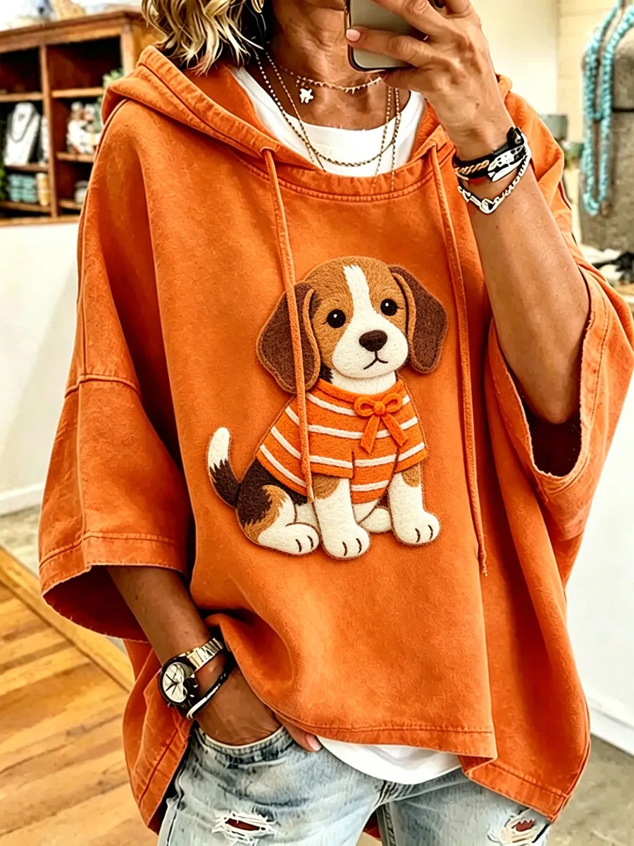 Women's Beagle Loose Hoodie