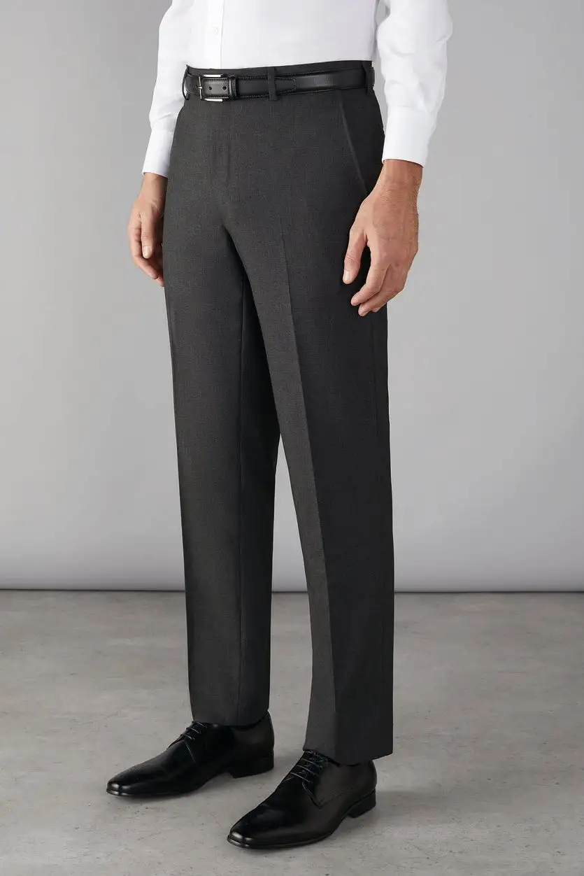 Men's Tailored Fit Flat Front Stretch Suit Trousers
