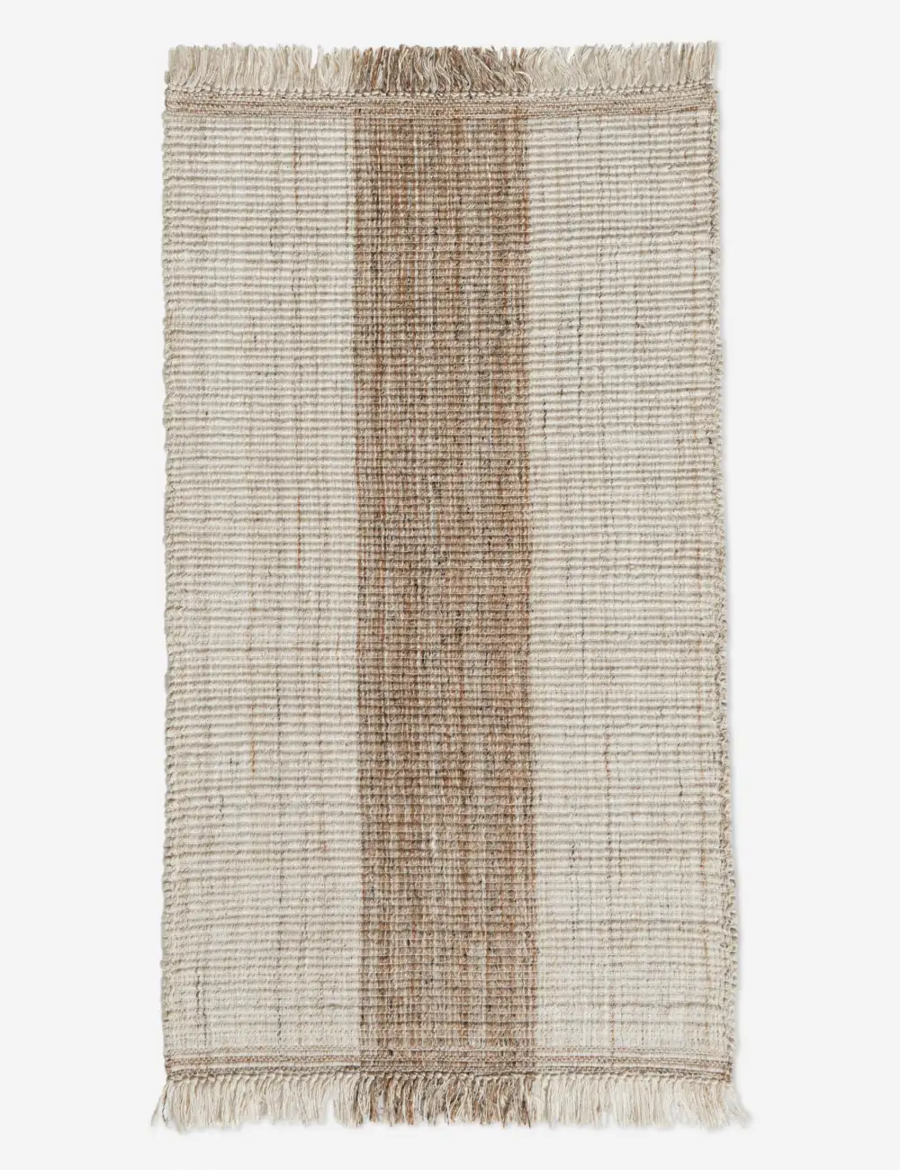 Fresh Indoor Outdoor Performance Striped Fringed Textured Handwoven Synthetic Fiber Area Rug