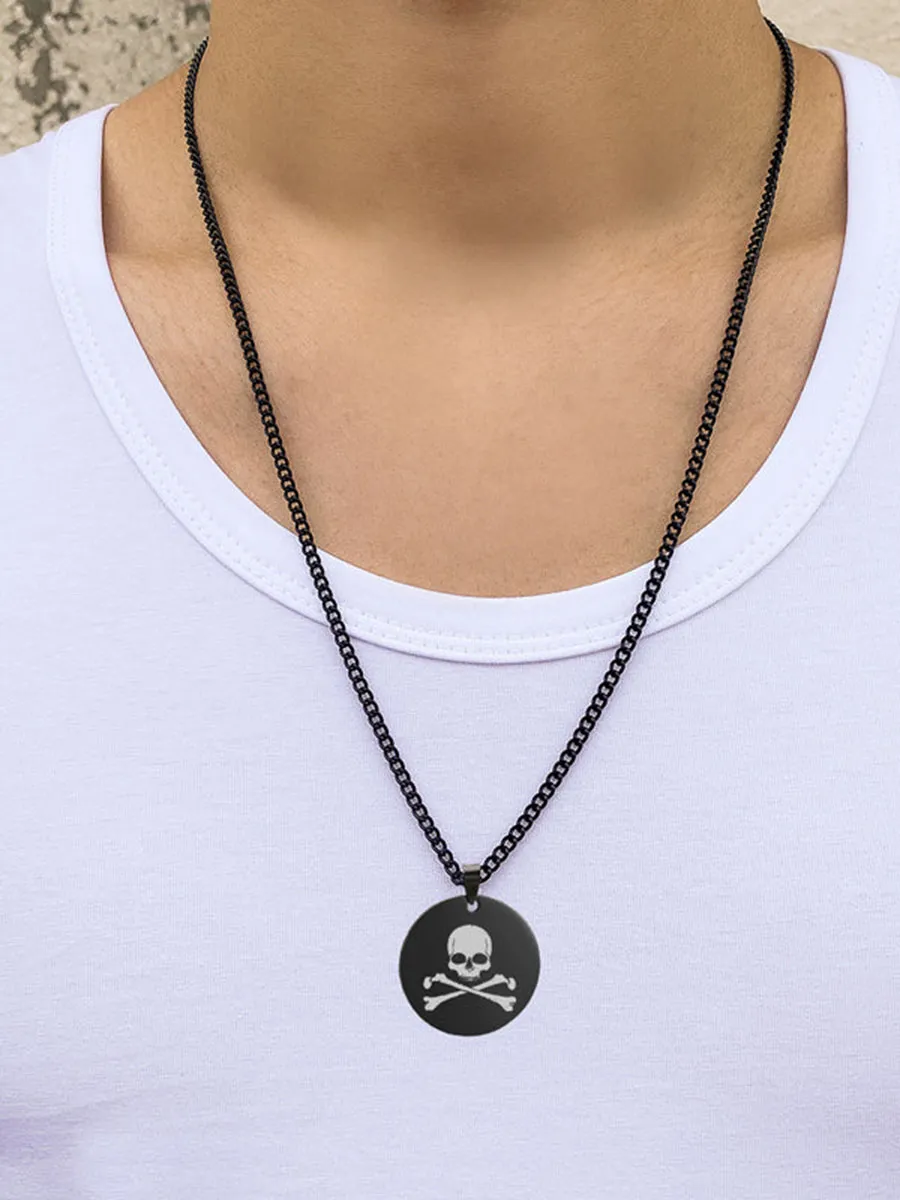 Skull Titanium Steel Fitness Necklace