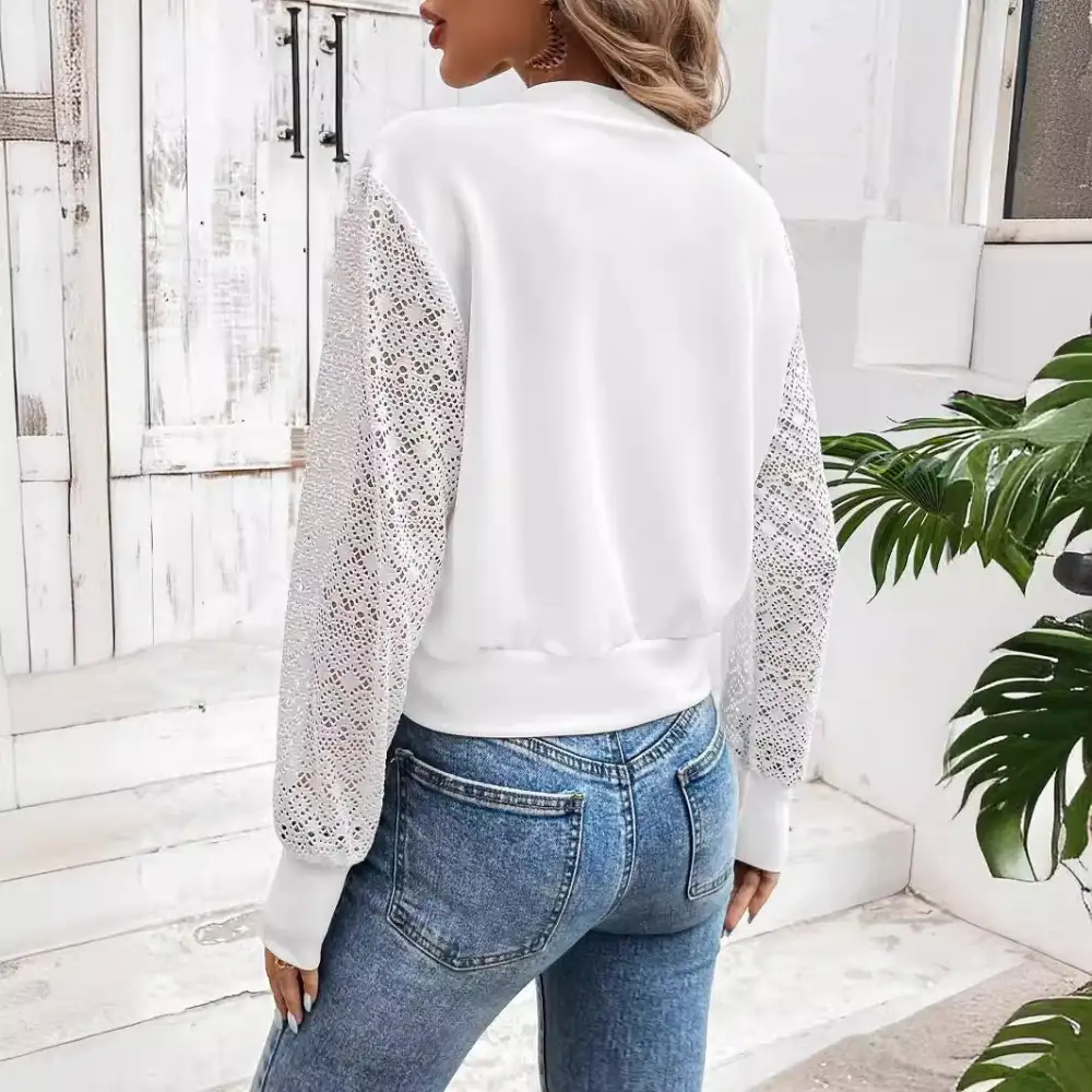 Polished Zip Front Bomber Jacket