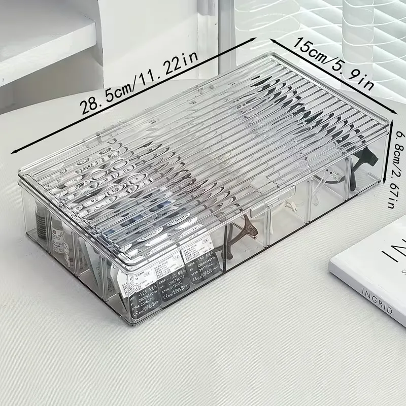 Acrylic Multi-Compartment Storage Box