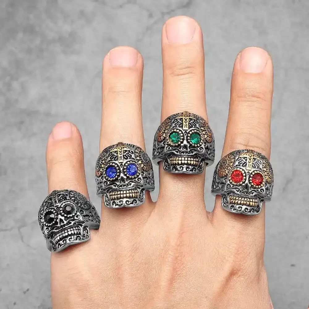 Men's Sugar Skull Ring