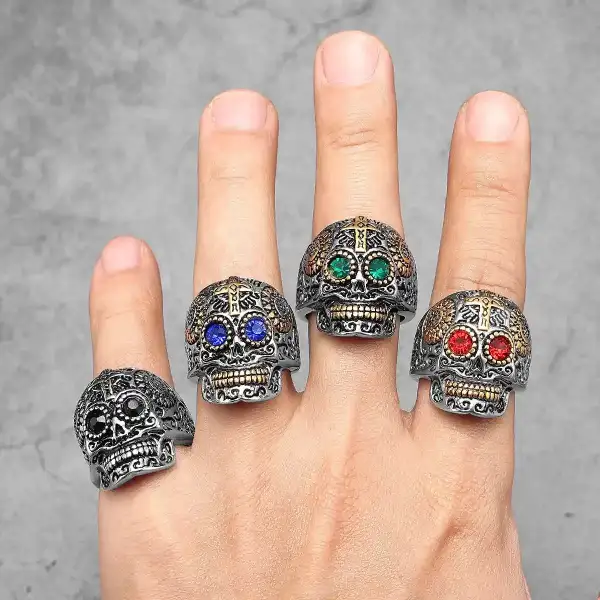 Men's Sugar Skull Ring