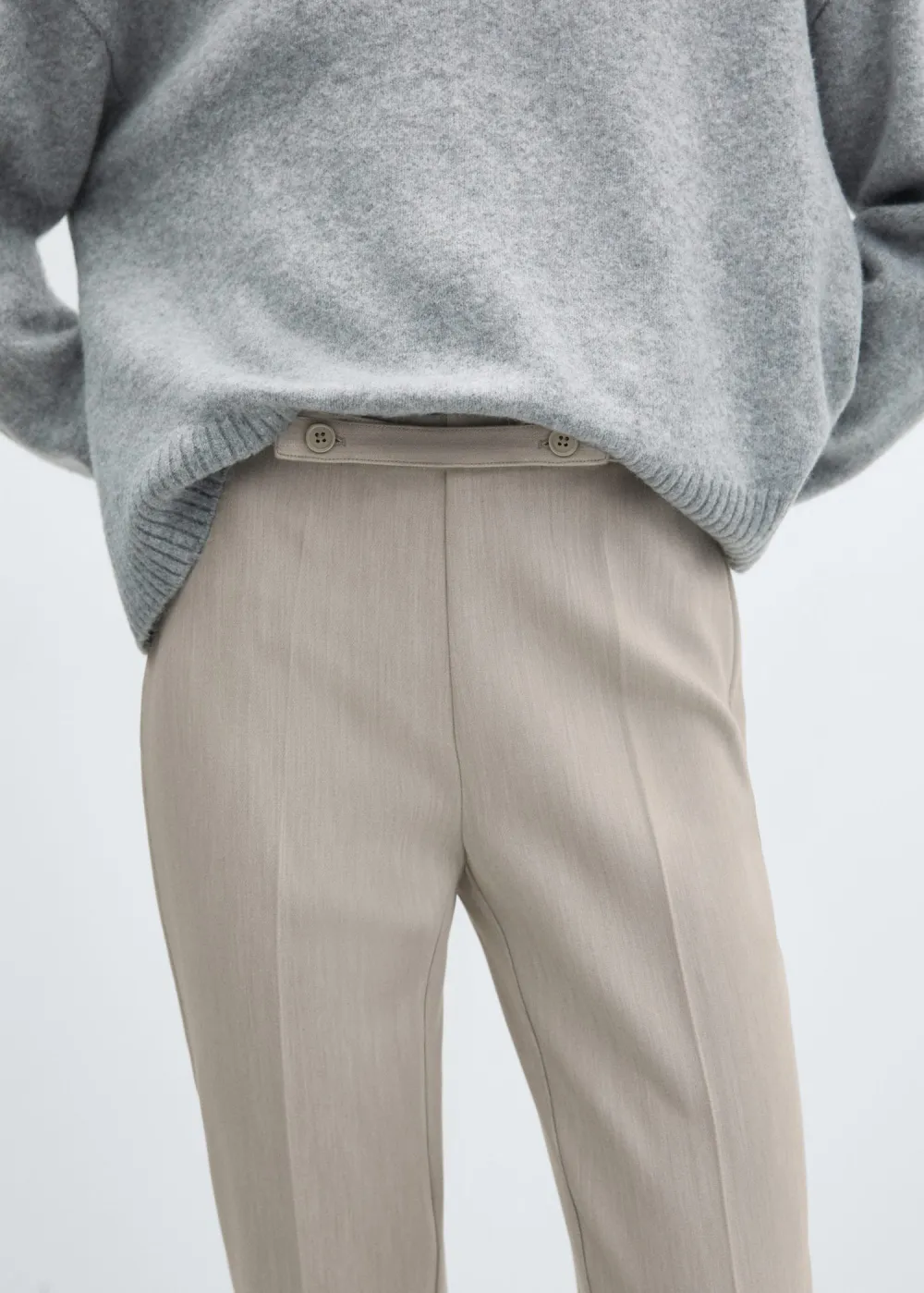 Belt Straight-Fit Pants