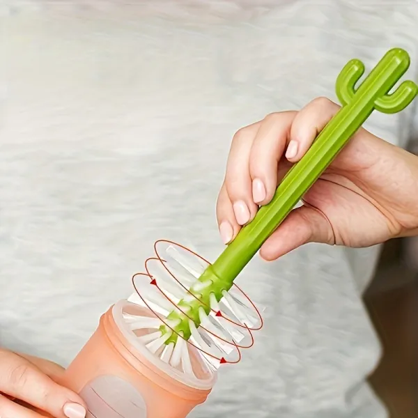 Cactus Bottle Cleaning Brush Set