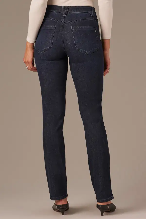 Relaxed Mid Rise Straight Leg Jeans