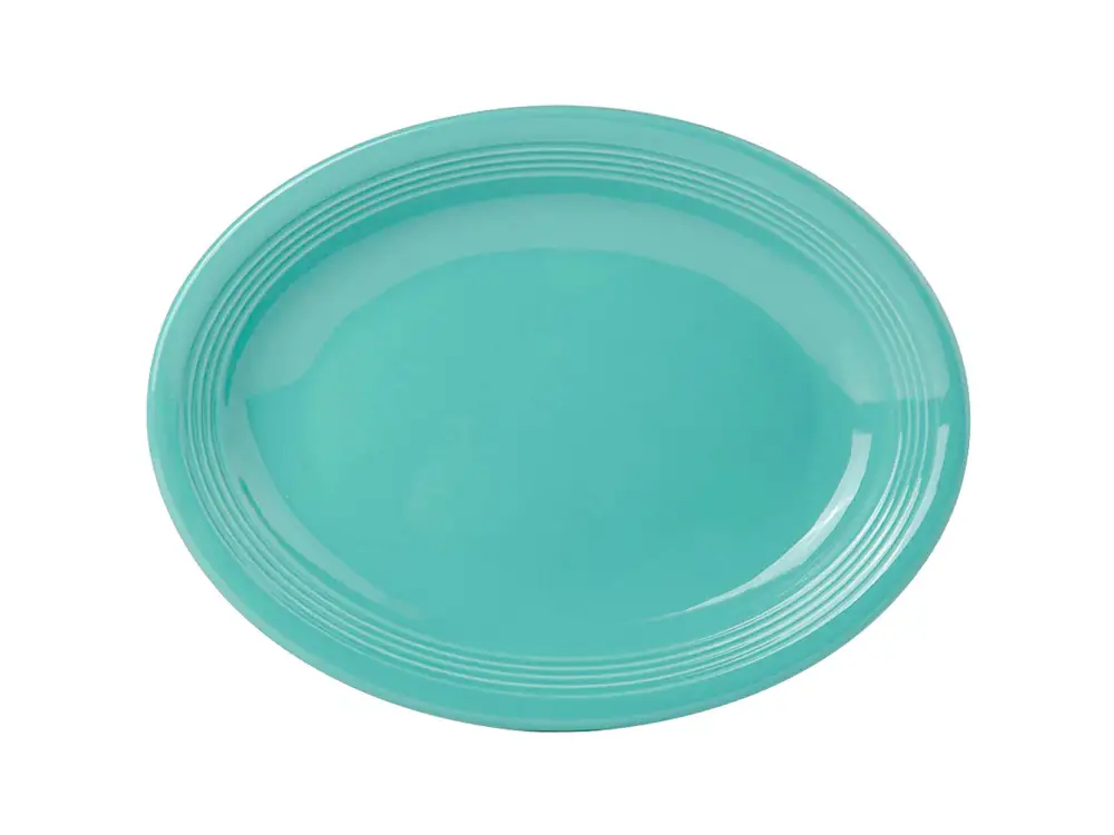 Concentric Pattern Oval Service Platter