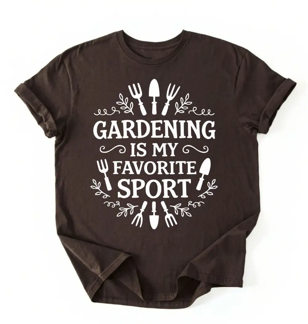 Plant Theme Line Graphic Cotton Tee