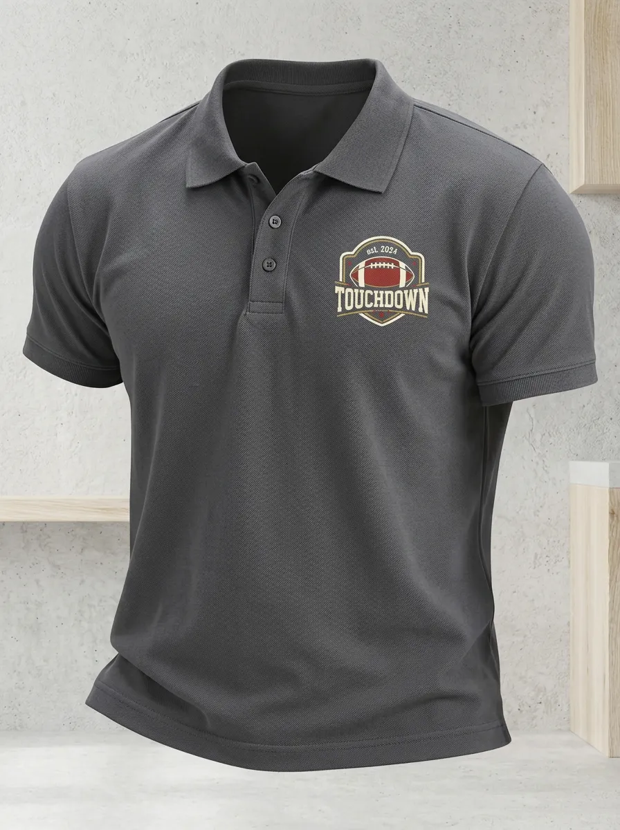 Football Inspired Casual Polo Shirt