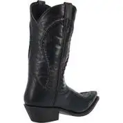 Men's Leather Snip Toe Dress Pull-On Boots