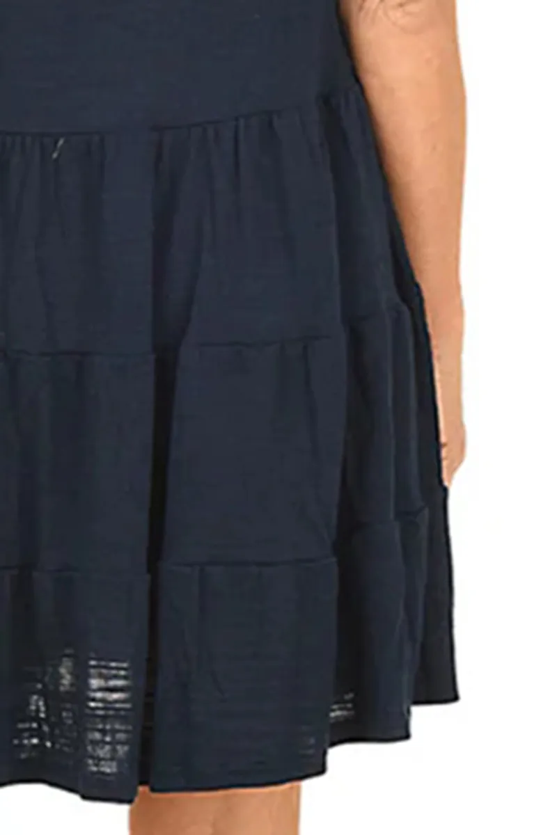 Sleeveless Ruffled Tie-Neck Dress